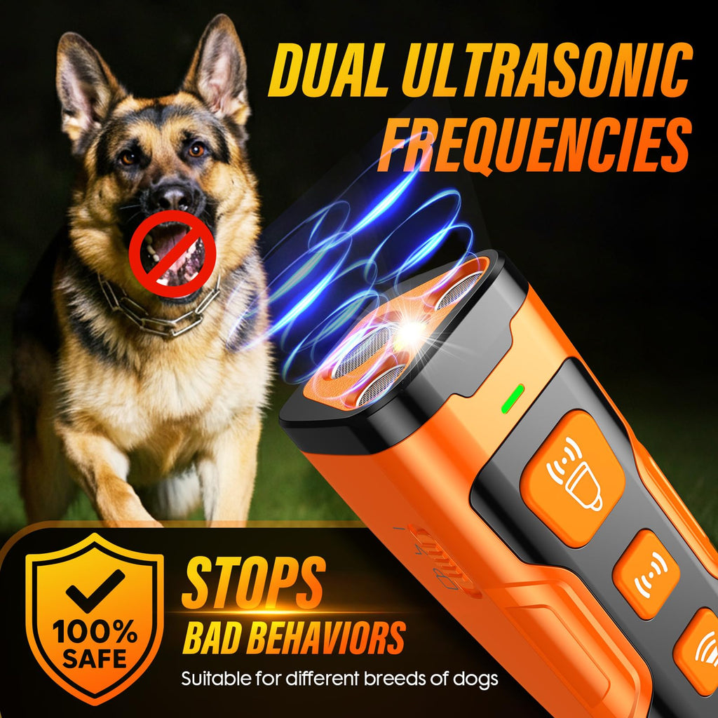 YUYQA Dog Bark Deterrent Device, 3X Ultrasonic Anti Barking, Bark Control for Dogs