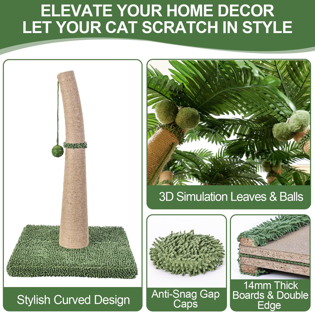 Furlogy Combinable Cat Scratching Post Cat Scratcher for Indoor Cats and Outdoor
