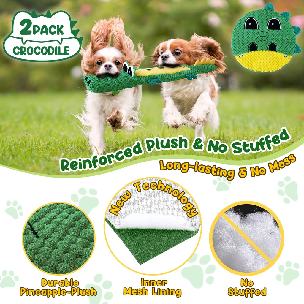 XIUGOAL Interactive Dog Toys for Chewers, No Stuffing Dog Toys for Boredom and Teething, Squeaky Chew Toy for Small, Medium Breed to Keep Them Busy