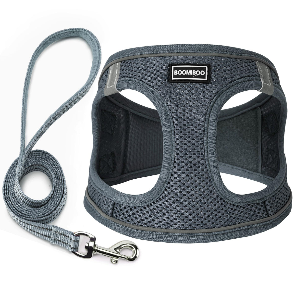 Dog Harness with Leash Set, No Pull Adjustable Reflective Step-in Puppy Pet Vest Harnesses for Small Medium Large Dogs and Cats