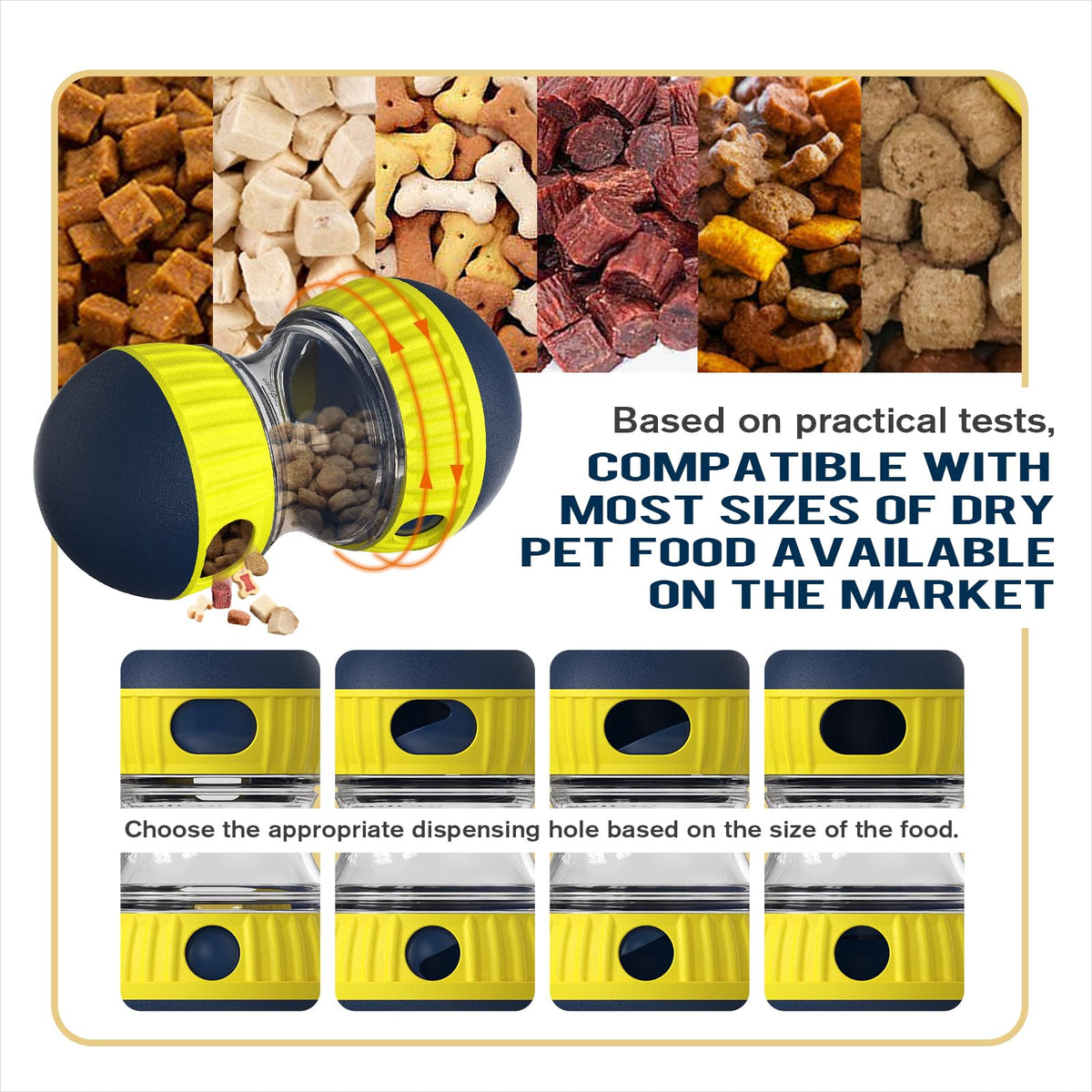 TLKNG Dog Interactive Toys Indestructible Puppy Toy Adjustable Food Dispensing Treat CJQ Father