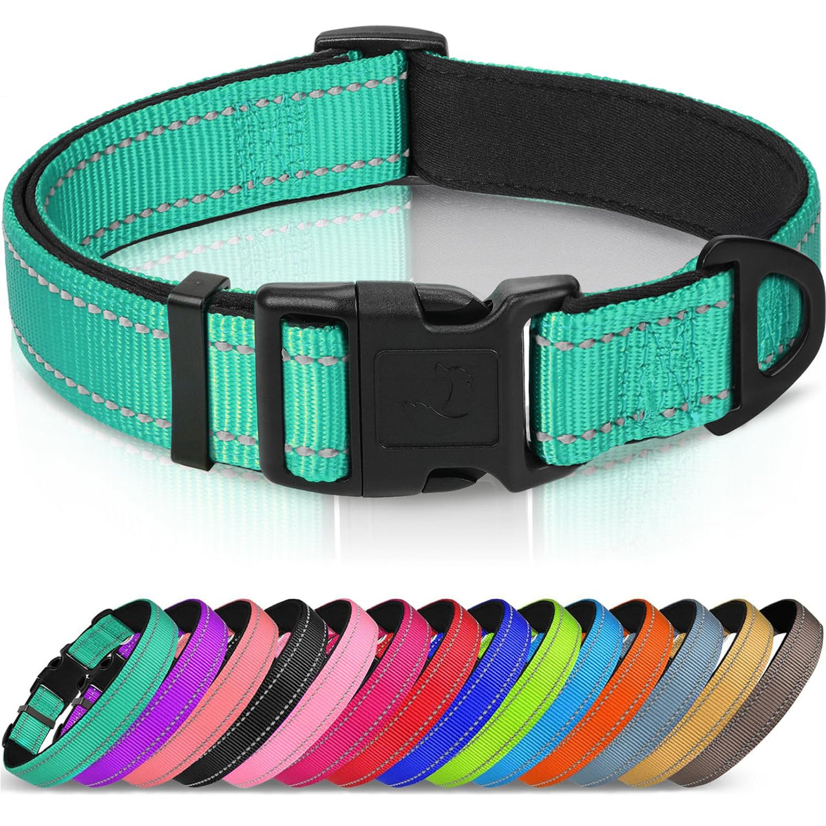 Joytale Reflective Dog Collar, Adjustable Neoprene Padded