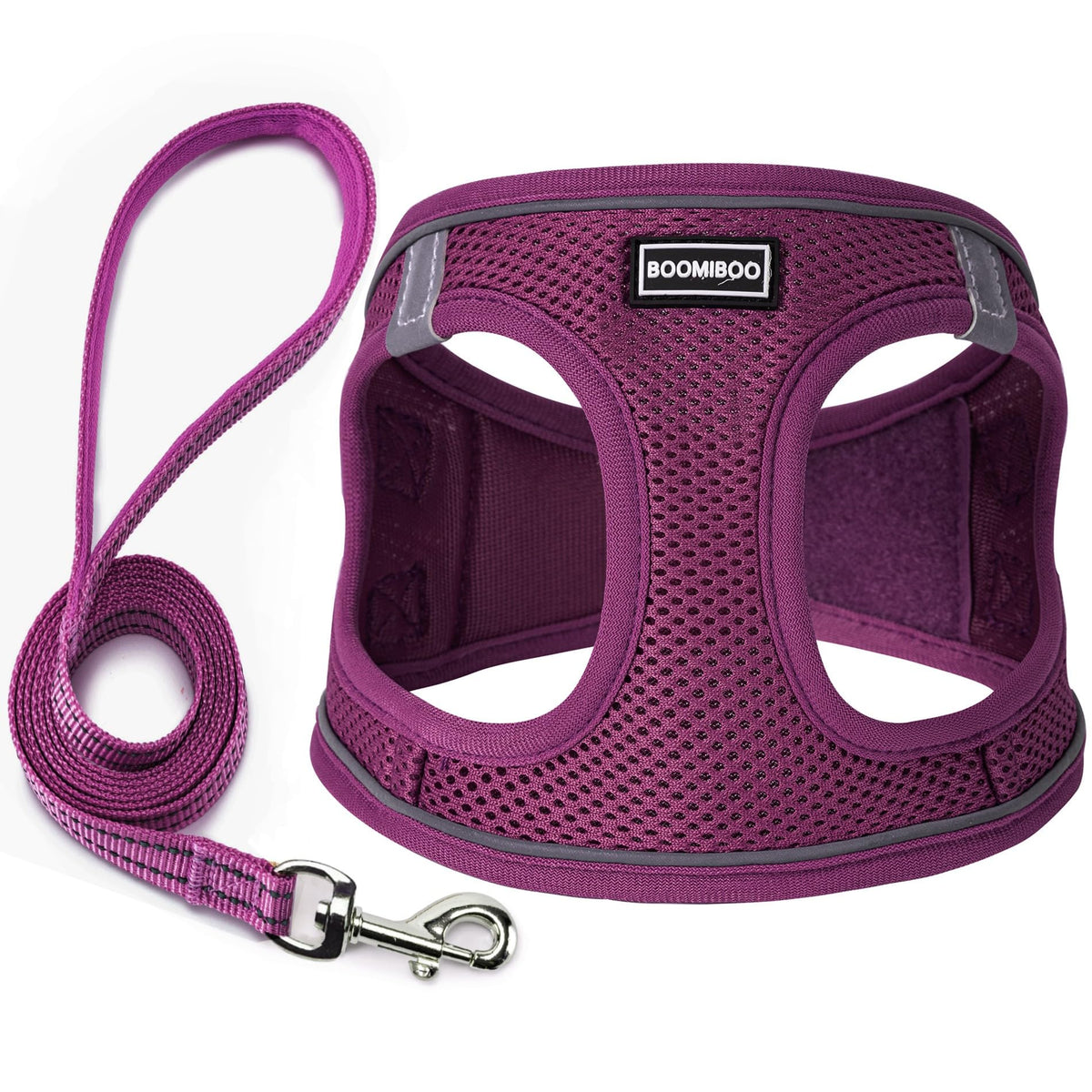 Dog Harness with Leash Set, No Pull Adjustable Reflective Step-in Puppy Pet Vest Harnesses for Small Medium Large Dogs and Cats