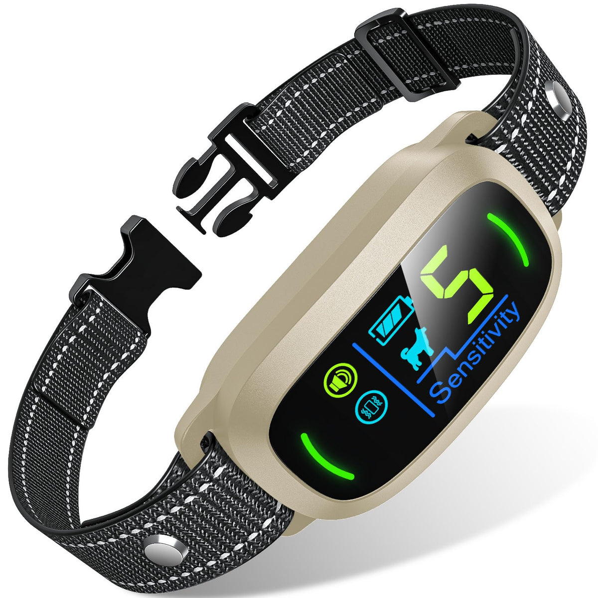 FAFAFROG Dog Bark Collar, Rechargeable Smart Collar, Anti Barking Training Collar with 5 Adjustable Sensitivity Beep Vibration, Bark Collar for Large Medium Small Dogs