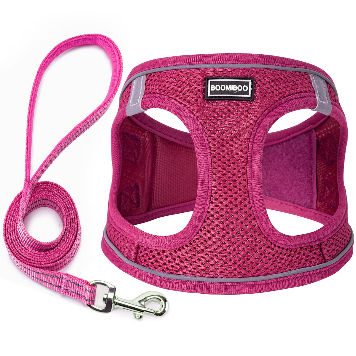 Dog Harness with Leash Set, No Pull Adjustable Reflective Step-in Puppy Pet Vest Harnesses for Small Medium Large Dogs and Cats
