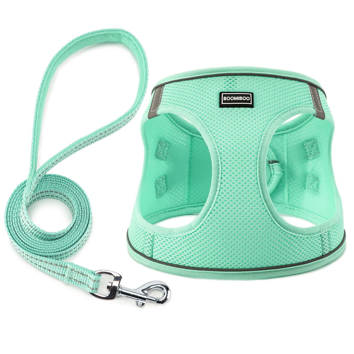 Dog Harness with Leash Set, No Pull Adjustable Reflective Step-in Puppy Pet Vest Harnesses for Small Medium Large Dogs and Cats