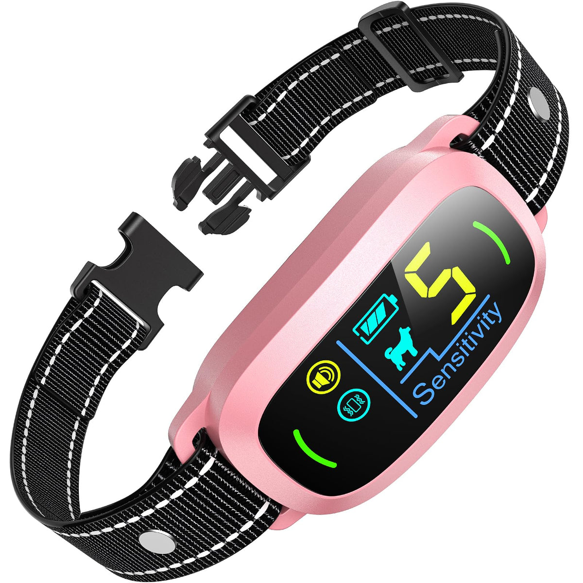 FAFAFROG Dog Bark Collar, Rechargeable Smart Collar, Anti Barking Training Collar with 5 Adjustable Sensitivity Beep Vibration, Bark Collar for Large Medium Small Dogs