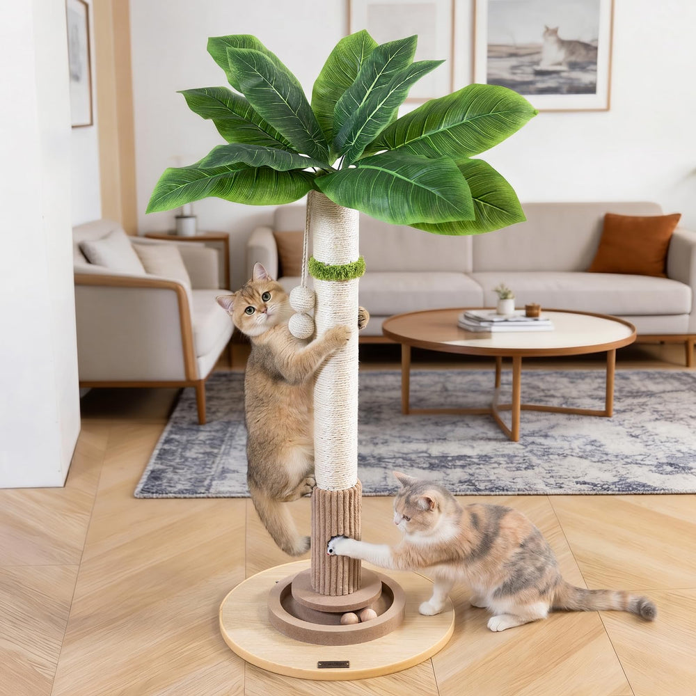 WOOCHPET 35-Inch Sisal Cat Scratching Post with Toys