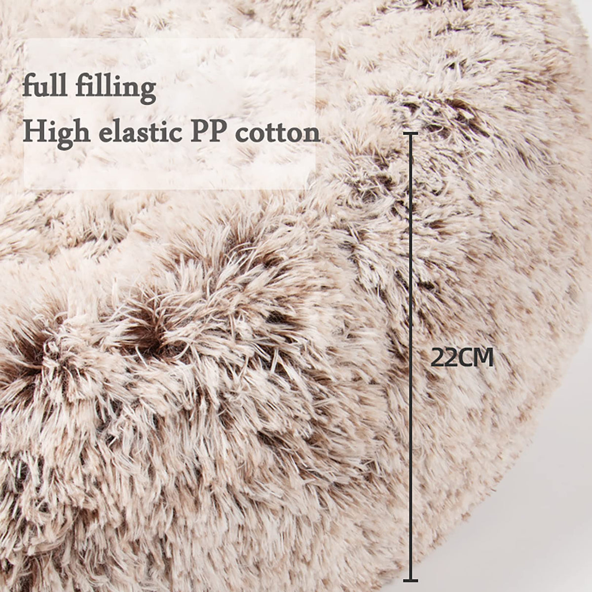 EAGLCQA Plush Calming Dog Bed, Dog Bed Cat Pet Sofa Cute Bear Paw Shape Pet Sleeping Beds for Medium Dogs and Cats, Cuddler Nest Pet Bed,Gray,55x55x38cm