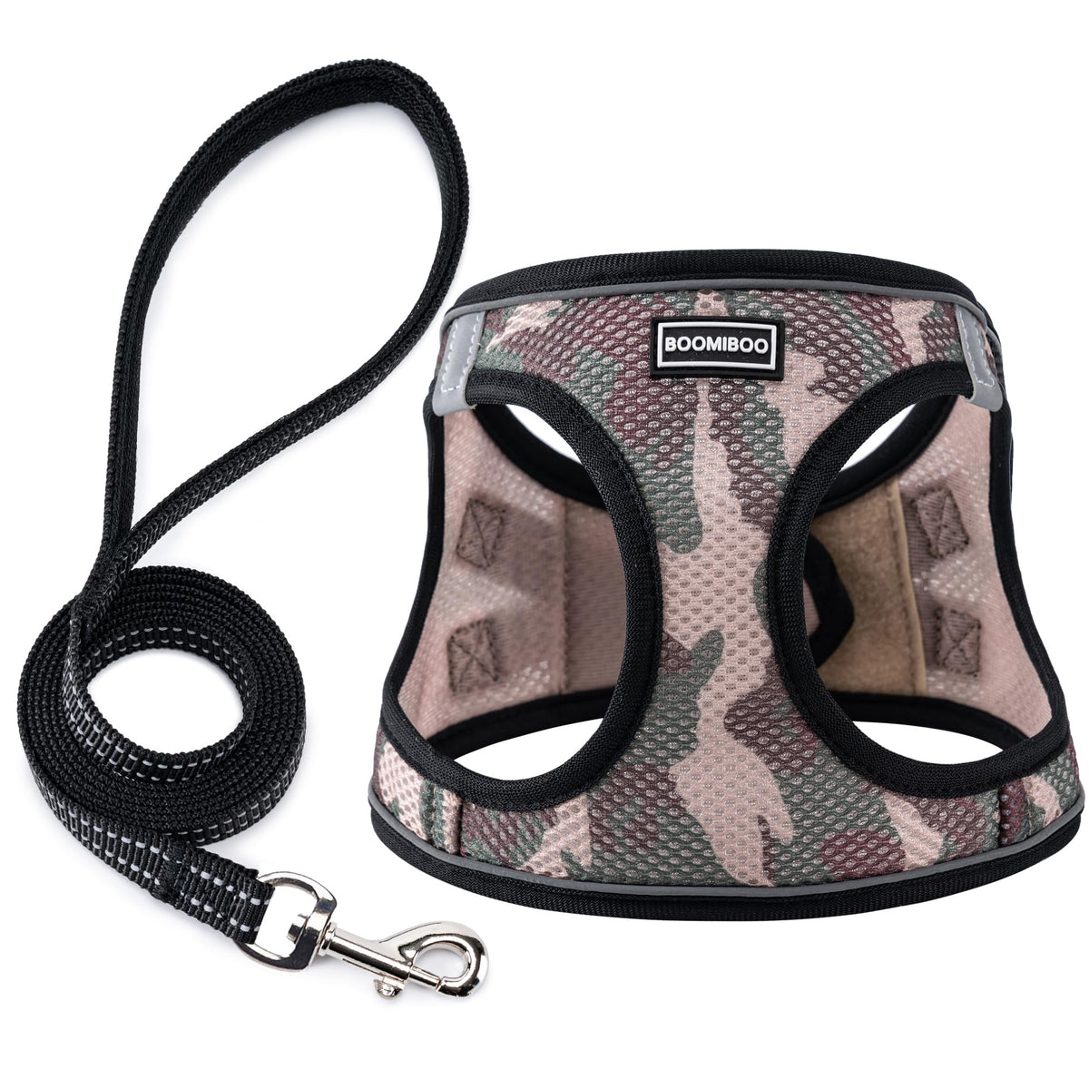 Dog Harness with Leash Set, No Pull Adjustable Reflective Step-in Puppy Pet Vest Harnesses for Small Medium Large Dogs and Cats