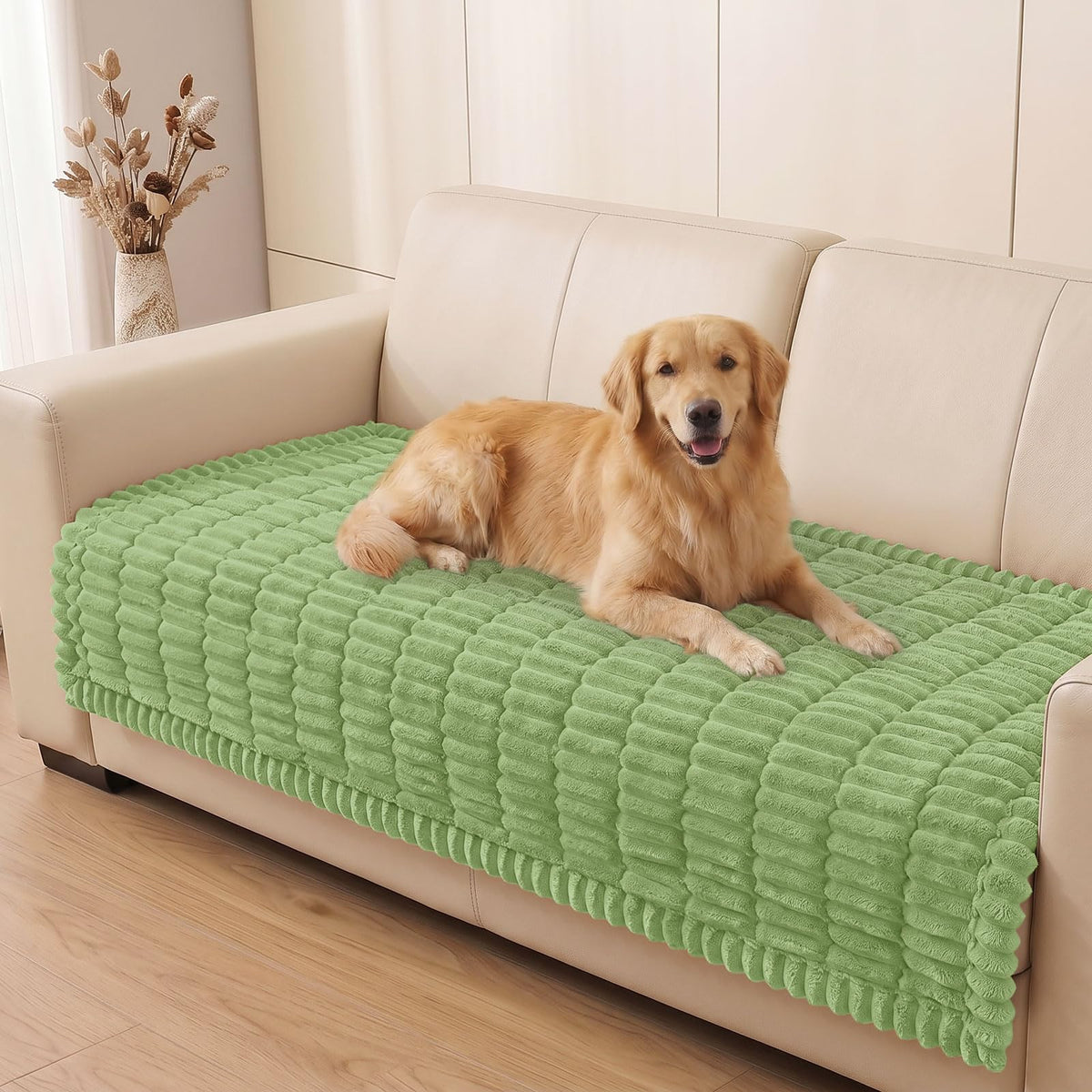 Smiry Couch Cover for Dogs, Non Slip Washable Sofa Protector for Pets, Soft Furniture Cover for Pet, Stylish Sofa Covers, Cozy Protect Against Fur, Dirt & Everyday Messes