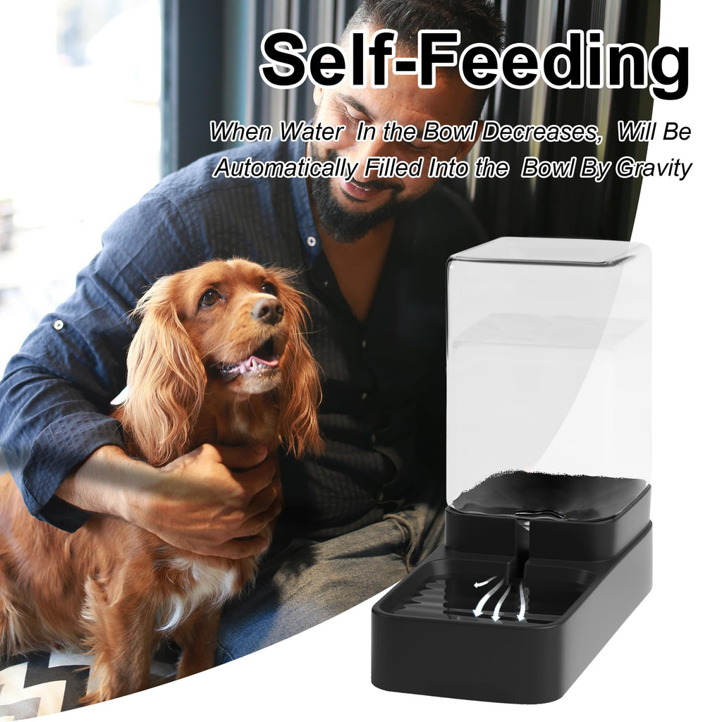 Wefeedy Automatic Cat Feeder and Water Dispenser in Set with Pet Food Bowl,Gravity Dog Waterer and Food Feeder for Small Medium Dog Cat Puppy Kitten Large Capacity