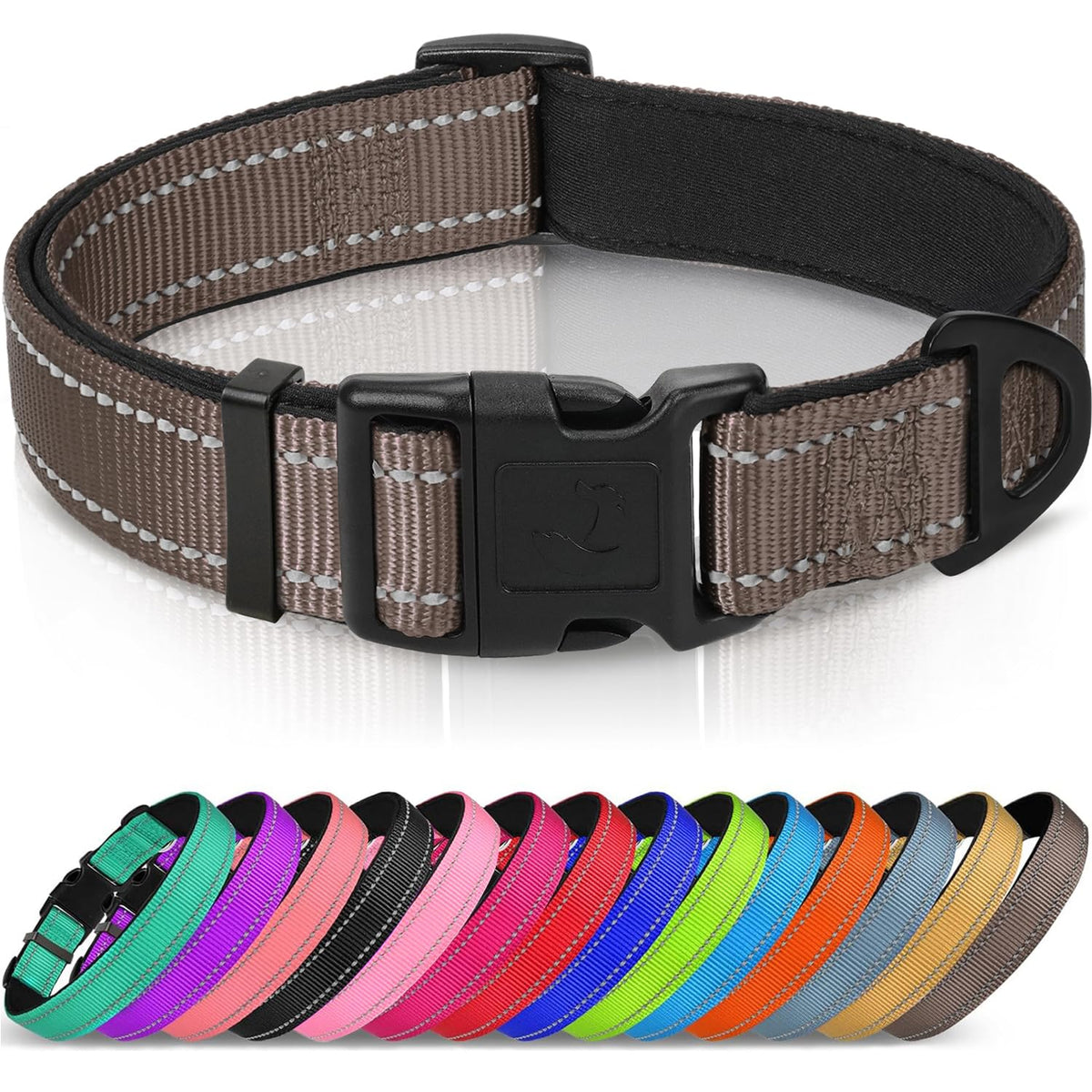 Joytale Reflective Dog Collar, Adjustable Neoprene Padded