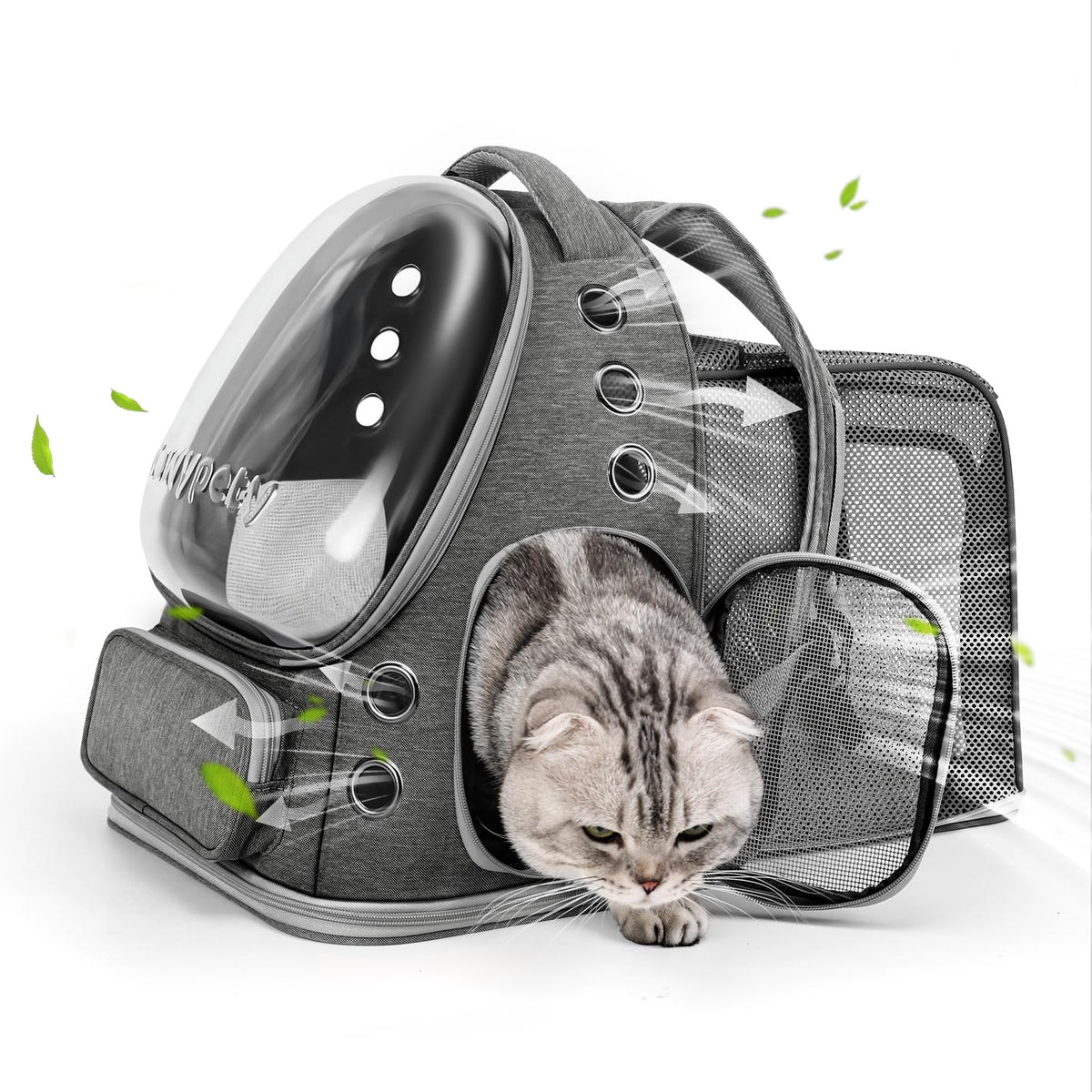 Cawypety Foldable Bubble Pet Backpack for Cats & Small Dogs