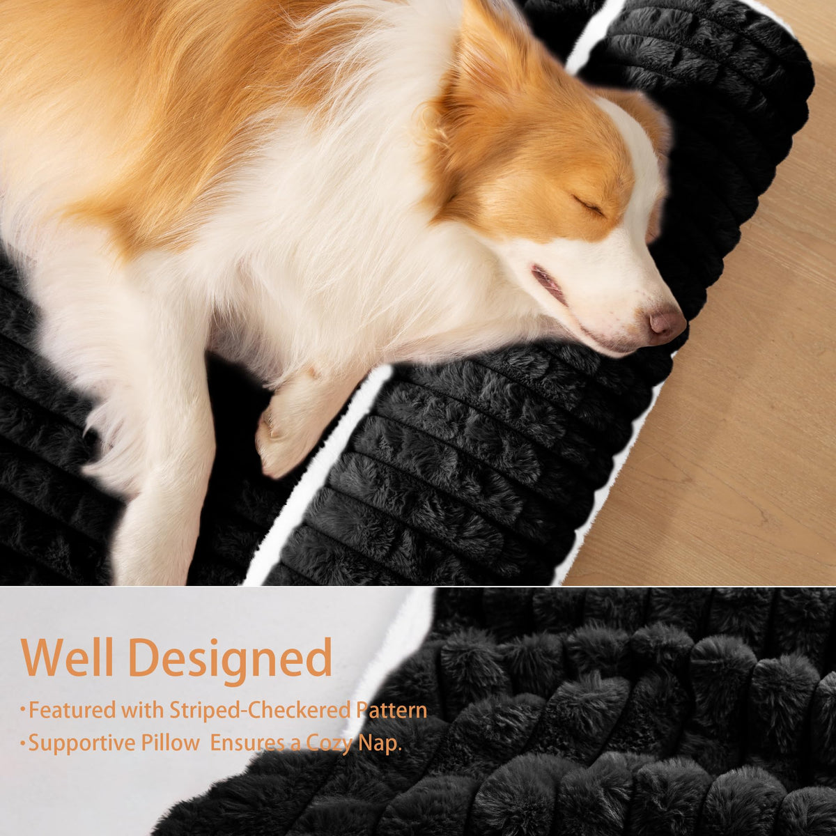 Jolifield Orthopedic Large Dog Bed Pillow Pet Sofa Bed