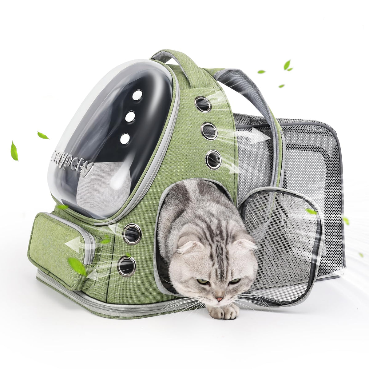 Cawypety Foldable Bubble Pet Backpack for Cats & Small Dogs