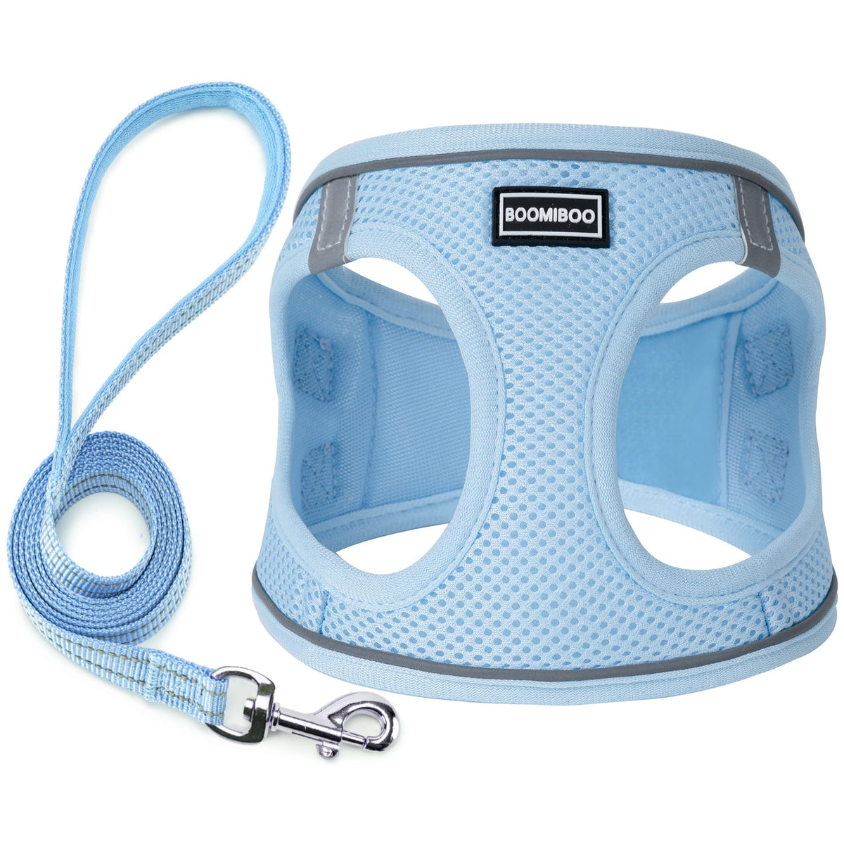 Dog Harness with Leash Set, No Pull Adjustable Reflective Step-in Puppy Pet Vest Harnesses for Small Medium Large Dogs and Cats