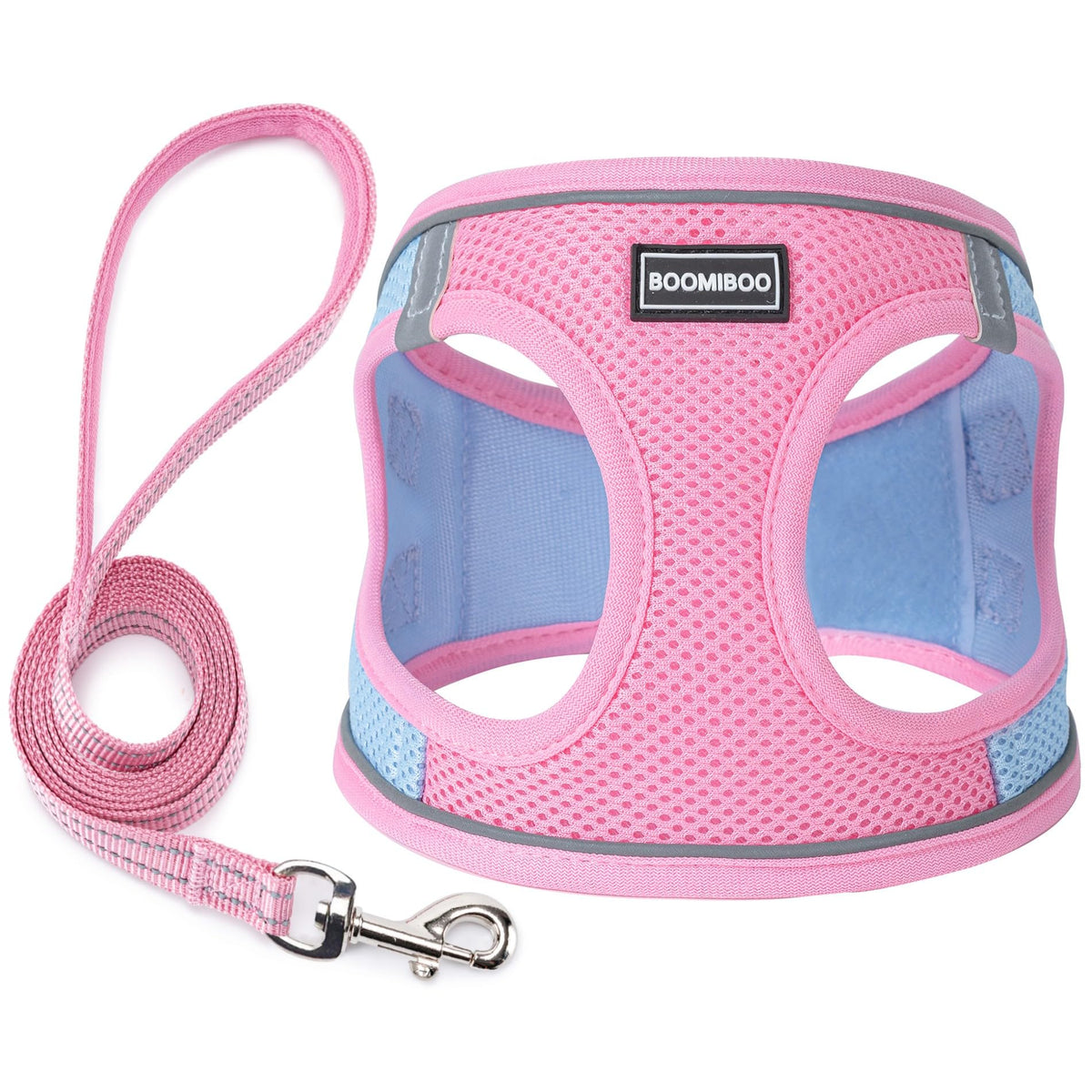 Dog Harness with Leash Set, No Pull Adjustable Reflective Step-in Puppy Pet Vest Harnesses for Small Medium Large Dogs and Cats
