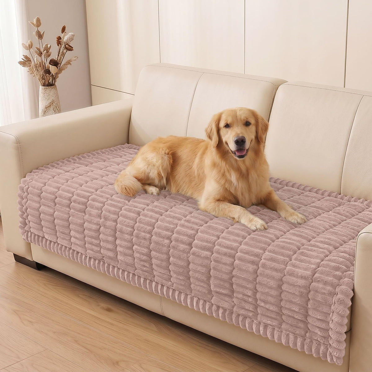 Smiry Couch Cover for Dogs, Non Slip Washable Sofa Protector for Pets, Soft Furniture Cover for Pet, Stylish Sofa Covers, Cozy Protect Against Fur, Dirt & Everyday Messes