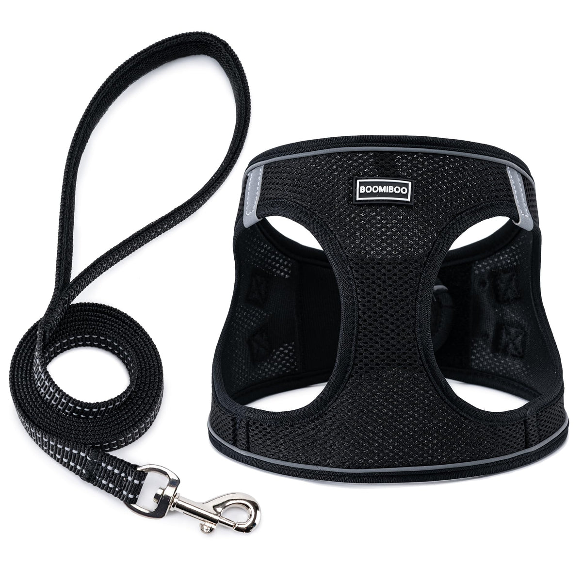 Dog Harness with Leash Set, No Pull Adjustable Reflective Step-in Puppy Pet Vest Harnesses for Small Medium Large Dogs and Cats