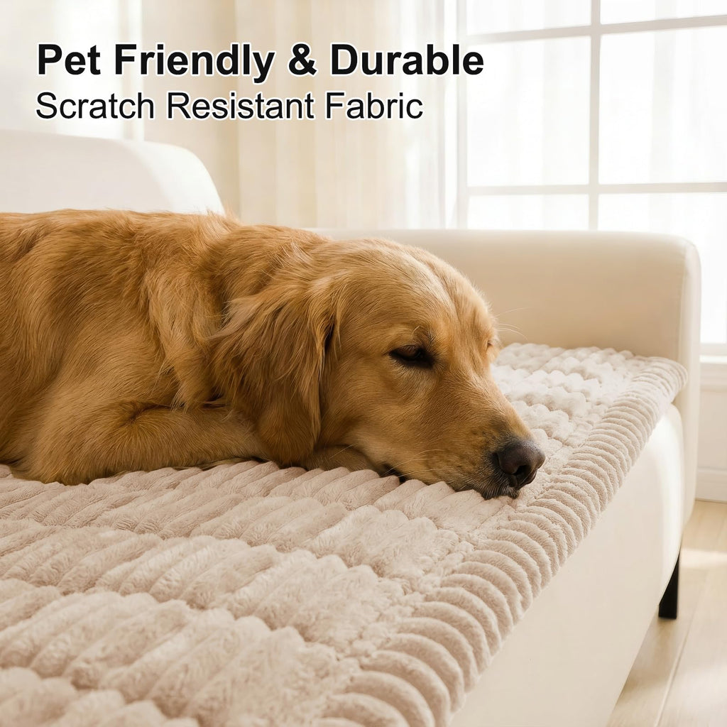Smiry Couch Cover for Dogs, Non Slip Washable Sofa Protector for Pets, Soft Furniture Cover for Pet, Stylish Sofa Covers, Cozy Protect Against Fur, Dirt & Everyday Messes