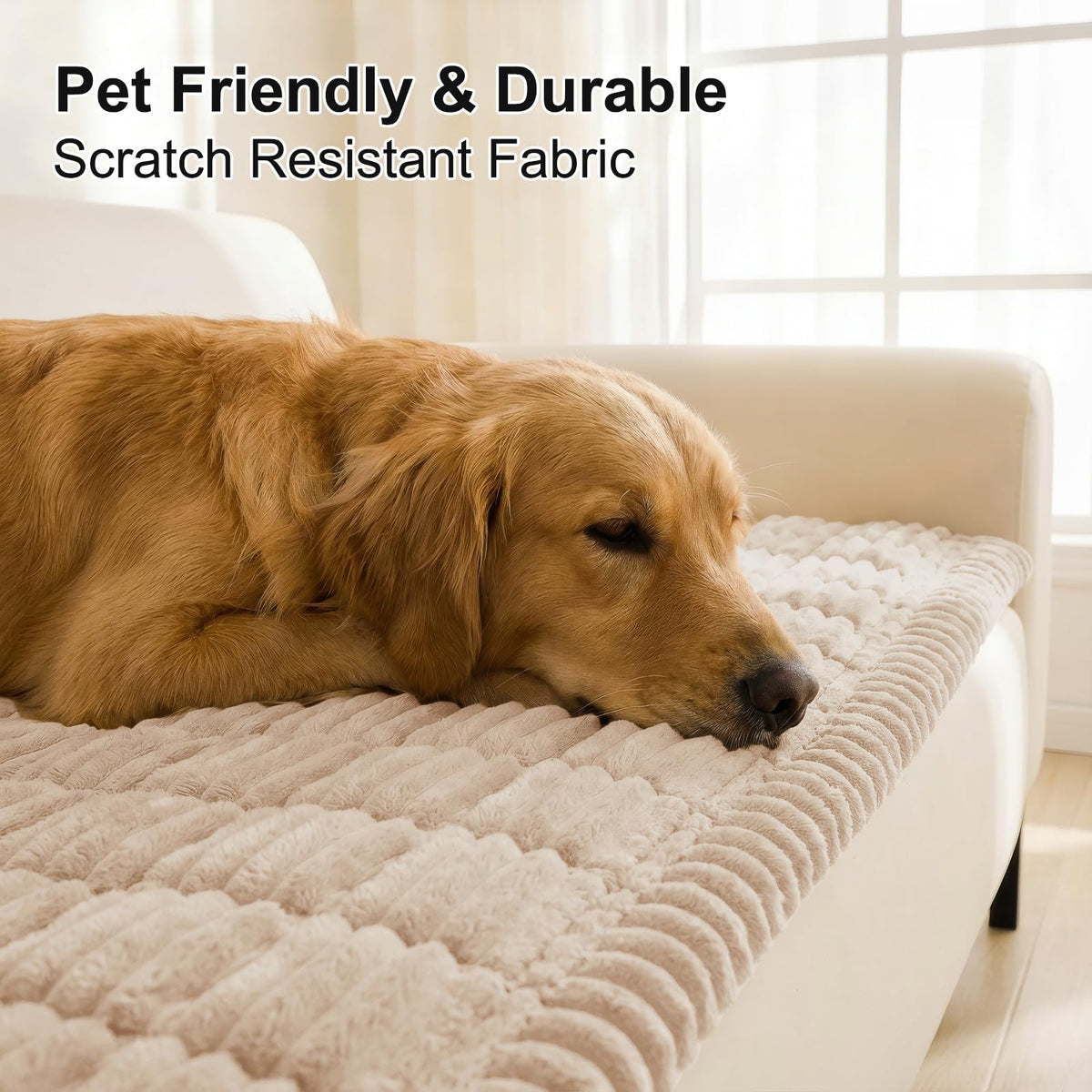 Smiry Couch Cover for Dogs, Non Slip Washable Sofa Protector for Pets, Soft Furniture Cover for Pet, Stylish Sofa Covers, Cozy Protect Against Fur, Dirt & Everyday Messes