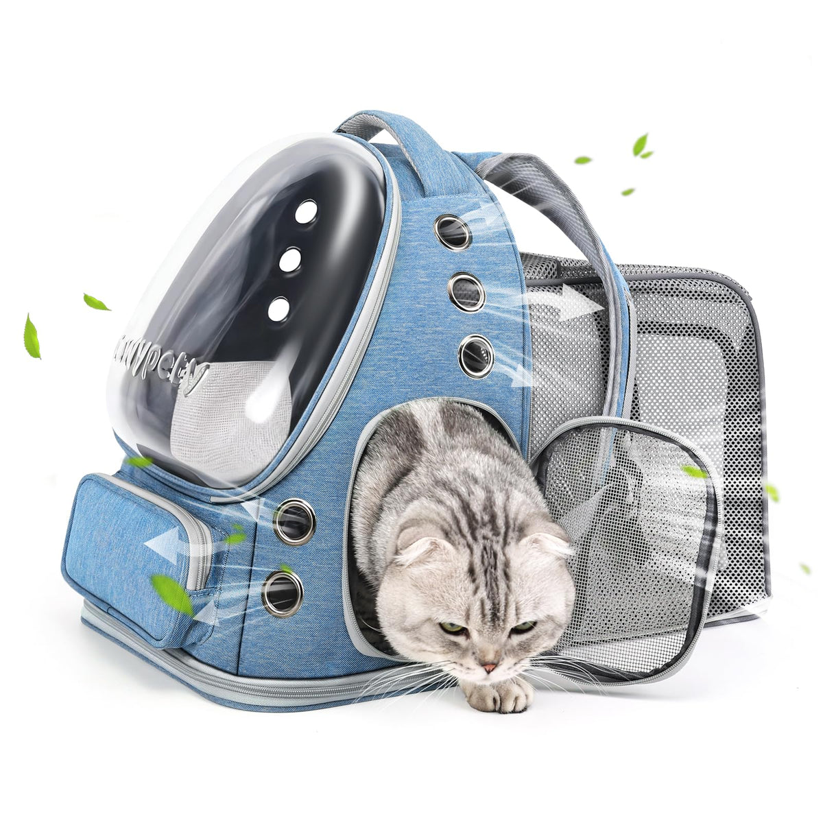 Cawypety Foldable Bubble Pet Backpack for Cats & Small Dogs