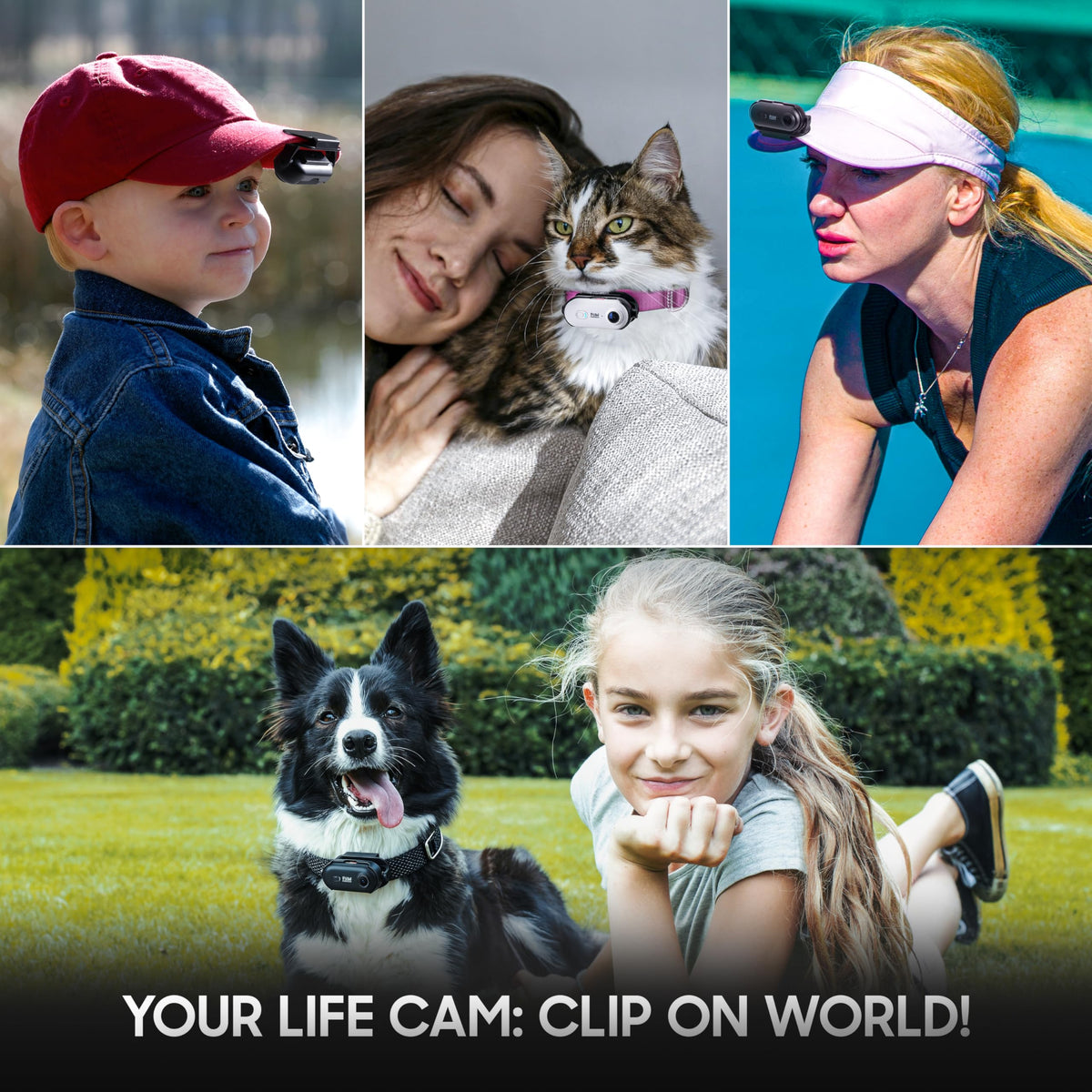 PAWPAWSEN 4K Pet Camera Collar – Mini Action Camera for Pets with Video Recording, Wireless Body Cam for Pet Supplies, Outdoor/Indoor Gift for Cats and Dogs
