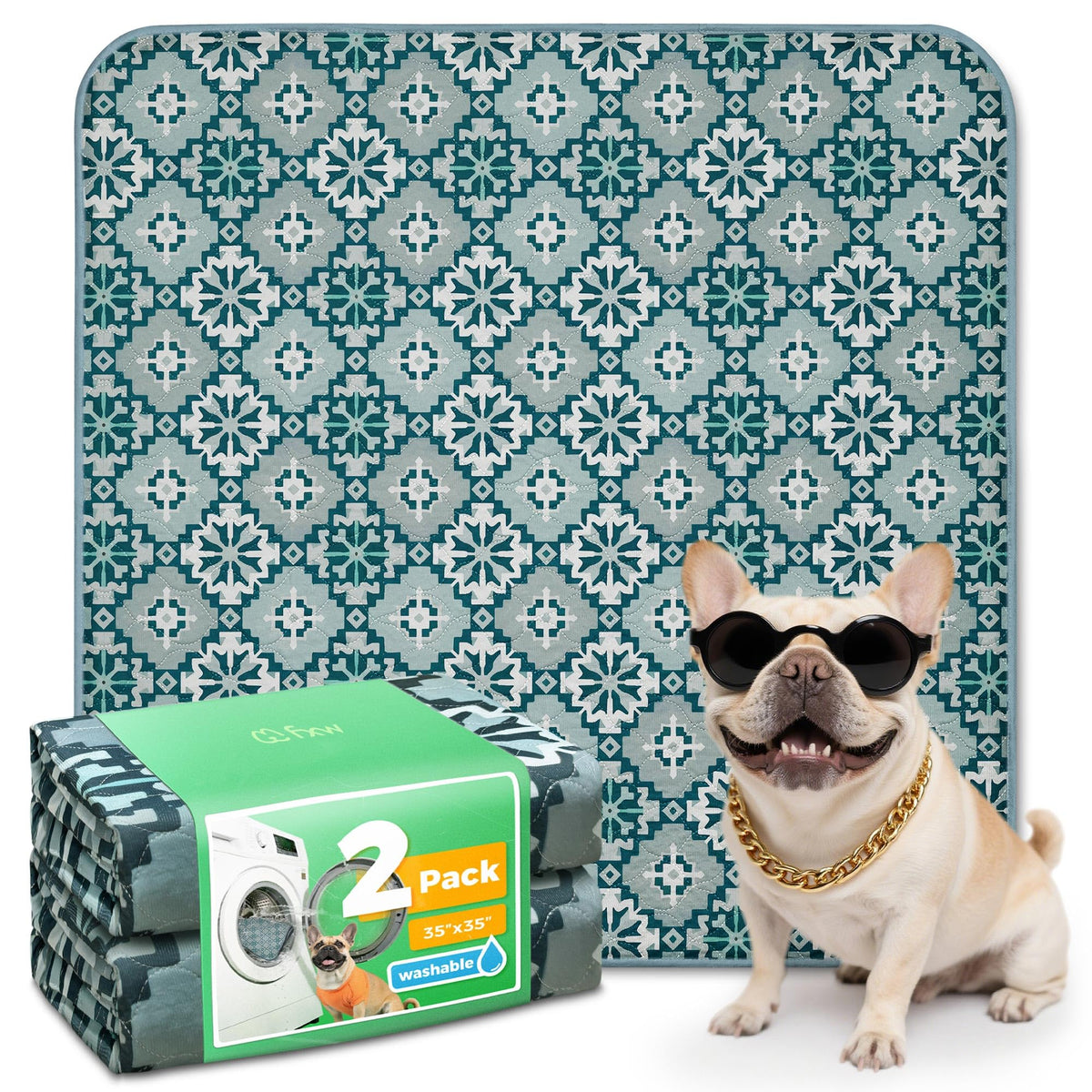 FXW Washable Pee Pads for Dogs, Super Absorbent