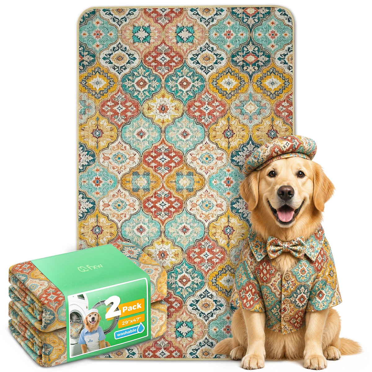 FXW Washable Pee Pads for Dogs, Super Absorbent