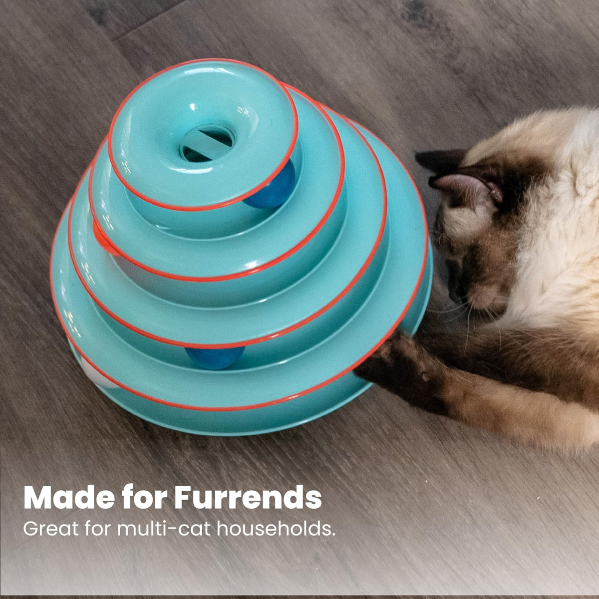 Catstages Cat Track Toy, Rolling Ball Toy for Indoor Cats