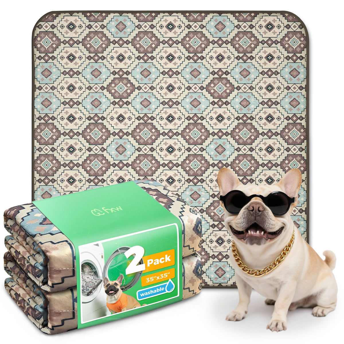 FXW Washable Pee Pads for Dogs, Super Absorbent